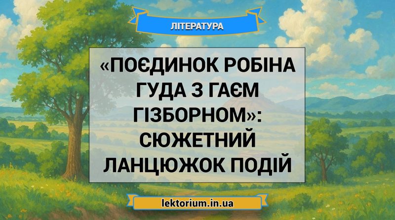 «Поєдинок Робіна Гуда з Гаєм Гізборном»_ СЮЖЕТНИЙ ЛАНЦЮЖОК ПОДІЙ