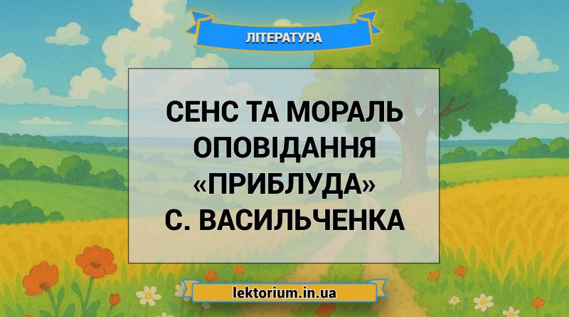 Сенс та мораль оповідання «Приблуда» С. Васильченка
