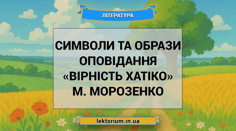 Символи та образи оповідання «Вірність Хатіко» М. Морозенко