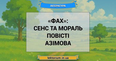 «Фах»_ СЕНС ТА МОРАЛЬ повісті Азімова