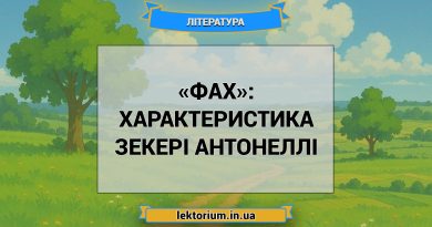 «Фах»_ ХАРАКТЕРИСТИКА ЗЕКЕРІ АНТОНЕЛЛІ