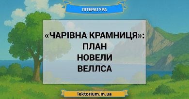 «Чарівна крамниця»_ ПЛАН новели Веллса