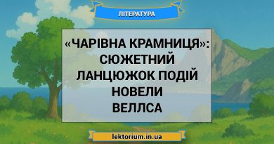 «Чарівна крамниця»_ СЮЖЕТНИЙ ЛАНЦЮЖОК ПОДІЙ новели Веллса