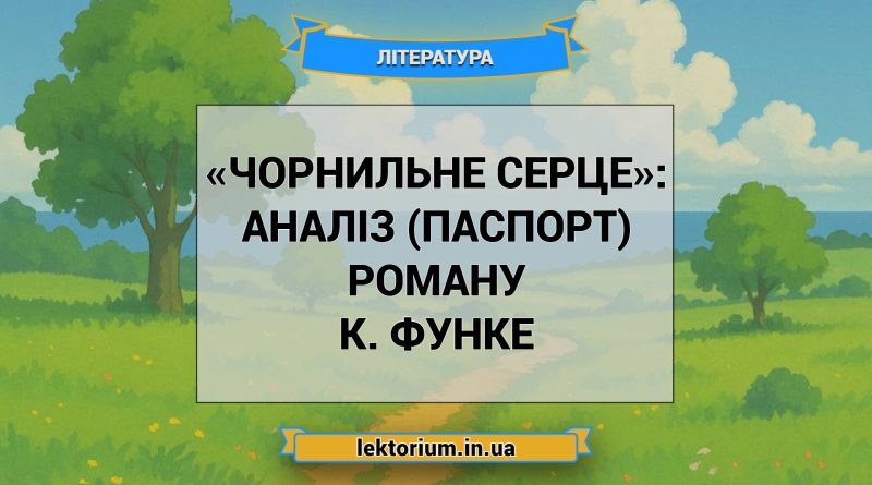 «Чорнильне серце»_ АНАЛІЗ (ПАСПОРТ) роману К. Функе