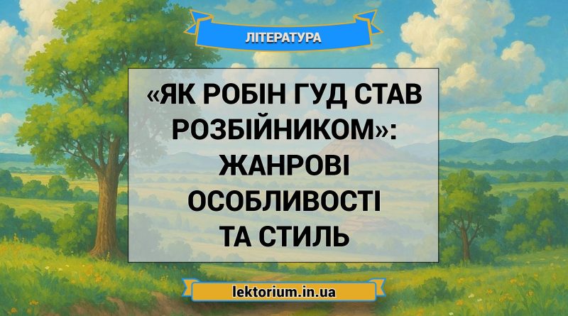«Як Робін Гуд став розбійником»_ ЖАНРОВІ ОСОБЛИВОСТІ ТА СТИЛЬ