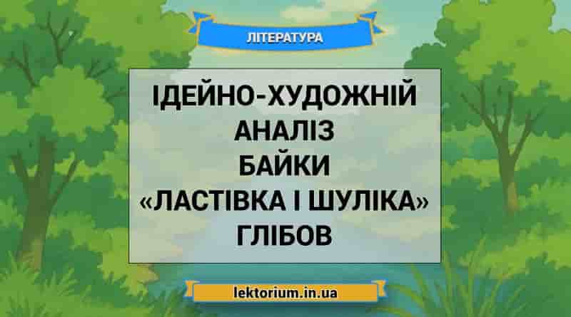 Ідейно-художній аналіз байки «Ластівка і Шуліка» Глібов
