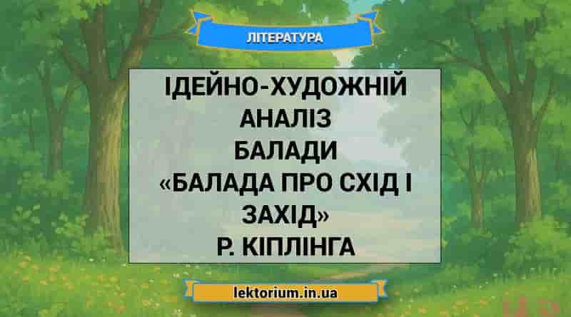 Ідейно-художній аналіз балади «Балада про схід і захід» Р. Кіплінга