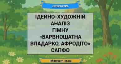 Ідейно-художній аналіз гімну «Барвношатна владарко, Афродіто» Сапфо
