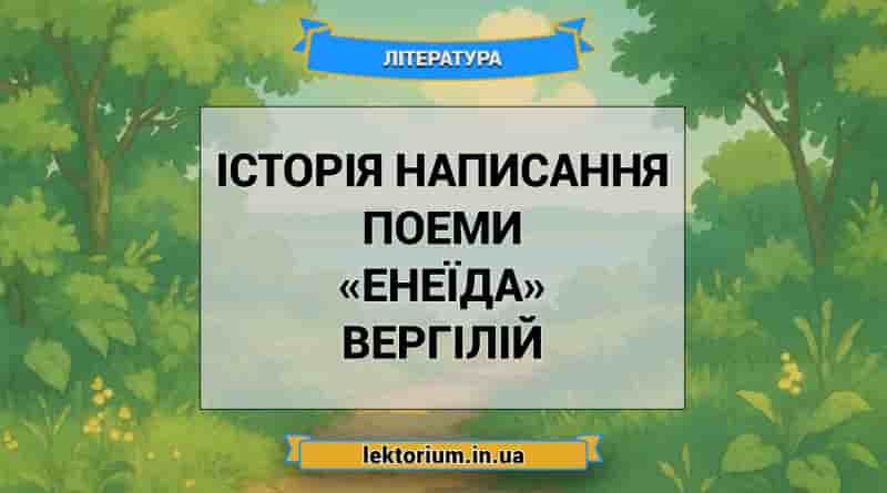 Історія написання поеми «Енеїда» Вергілій