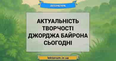 Актуальність творчості Джорджа Байрона сьогодні