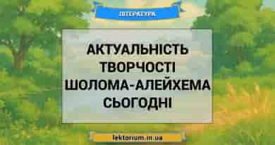 Актуальність творчості Шолома-Алейхема сьогодні