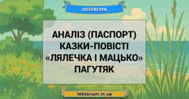 Аналіз (паспорт) казки-повісті «Лялечка і Мацько» Пагутяк