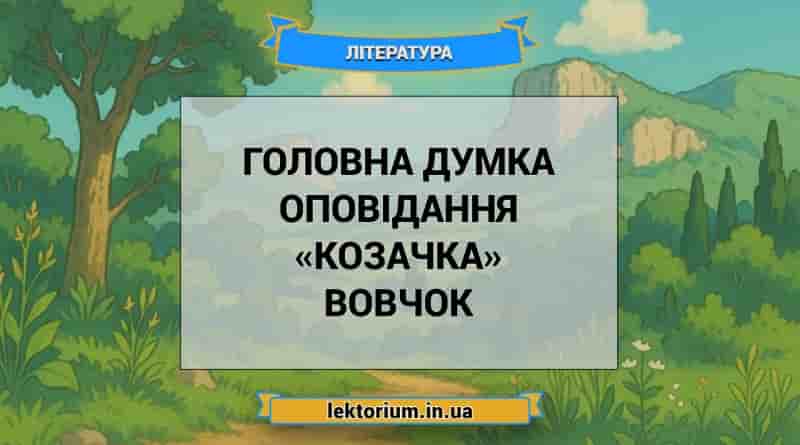 Головна думка оповідання «Козачка» Вовчок