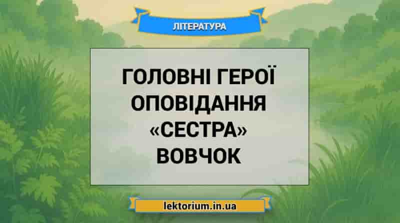 Головні герої оповідання «Сестра» Вовчок