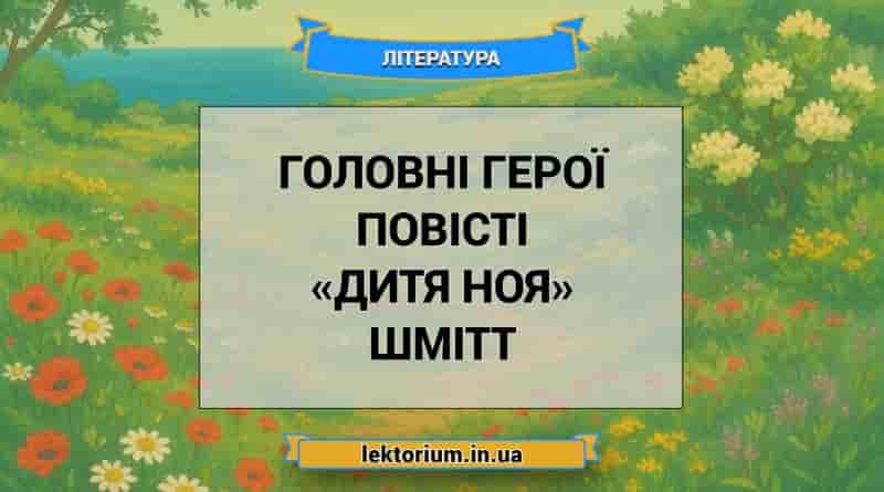 Головні герої повісті «Дитя Ноя» Шмітт