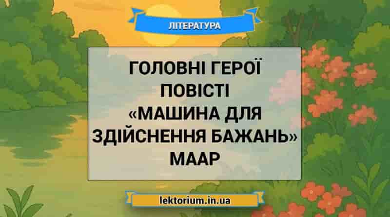 Головні герої повісті «Машина для здійснення бажань» Маар