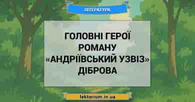Головні герої роману «Андріївський узвіз» Діброва
