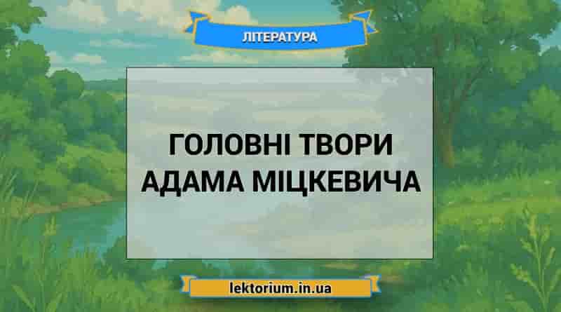 Головні твори Адама Міцкевича