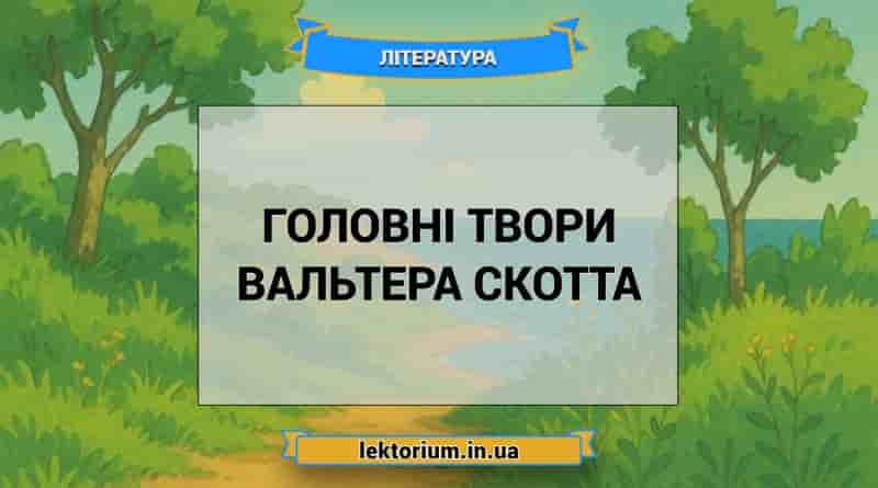 Головні твори Вальтера Скотта