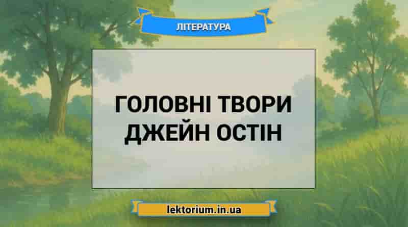 Головні твори Джейн Остін