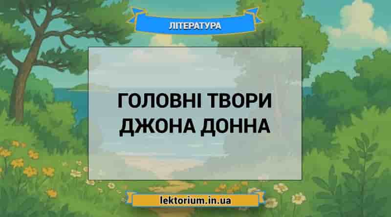 Головні твори Джона Донна