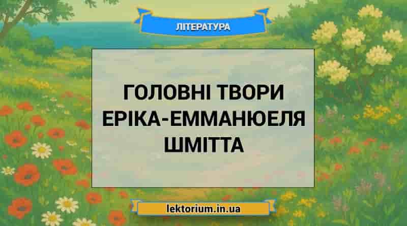 Головні твори Еріка-Емманюеля Шмітта