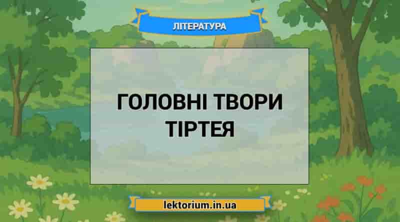Головні твори Тіртея