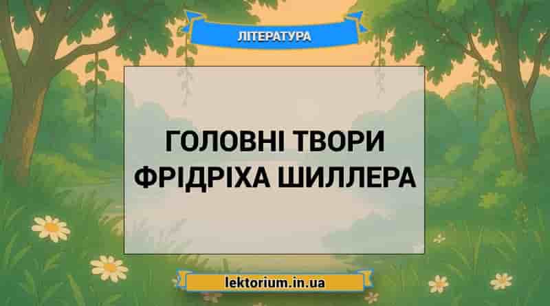 Головні твори Фрідріха Шиллера
