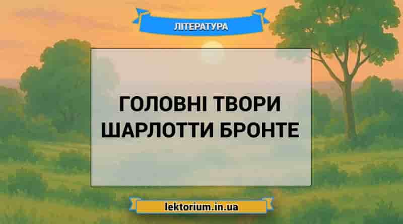 Головні твори Шарлотти Бронте