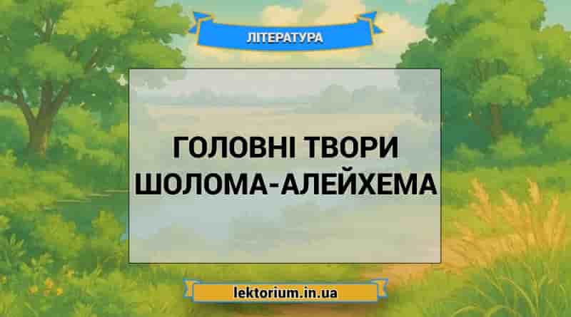 Головні твори Шолома-Алейхема