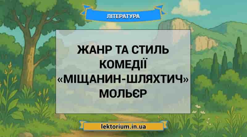 Жанр та стиль комедії «Міщанин-шляхтич» Мольєр