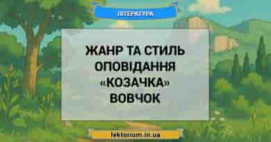 Жанр та стиль оповідання «Козачка» Вовчок