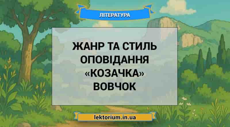 Жанр та стиль оповідання «Козачка» Вовчок