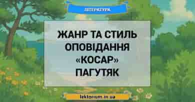 Жанр та стиль оповідання «Косар» Пагутяк