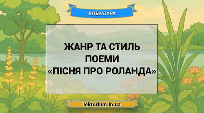 Жанр та стиль поеми «Пісня про Роланда»