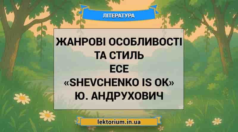 Жанрові особливості та стиль есе «Shevchenko is OK» Ю. Андрухович
