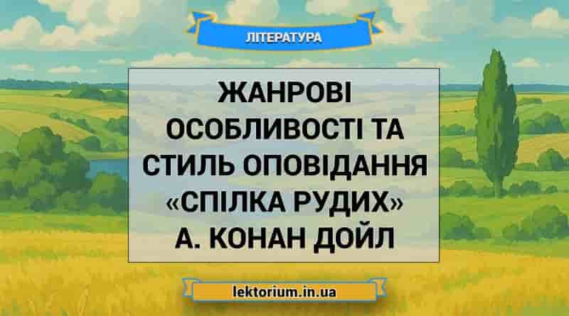 Жанрові особливості та стиль оповідання «Спілка рудих» А. Конан Дойл