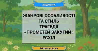 Жанрові особливості та стиль трагедії «Прометей закутий» Есхіл