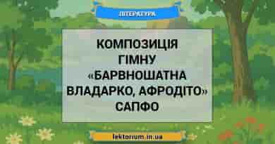 Композиція гімну «Барвношатна владарко, Афродіто» Сапфо