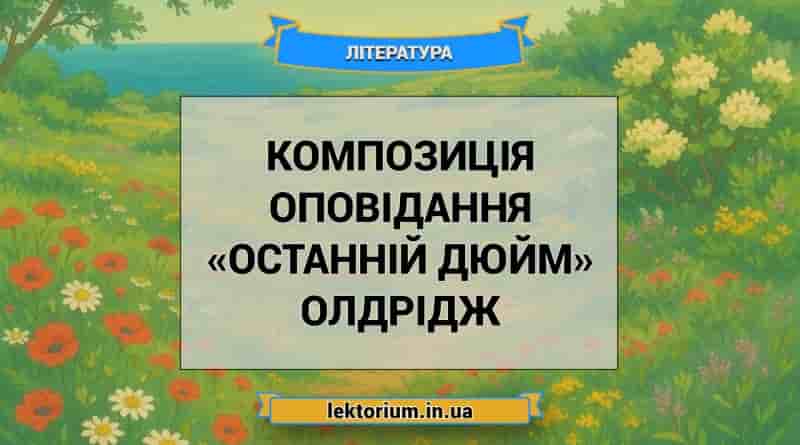 Композиція оповідання «Останній дюйм» Олдрідж