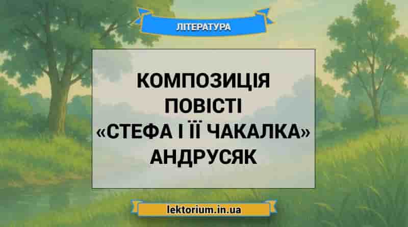 Композиція повісті «Стефа і її Чакалка» Андрусяк