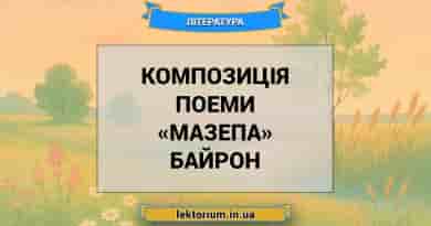 Композиція поеми «Мазепа» Байрон