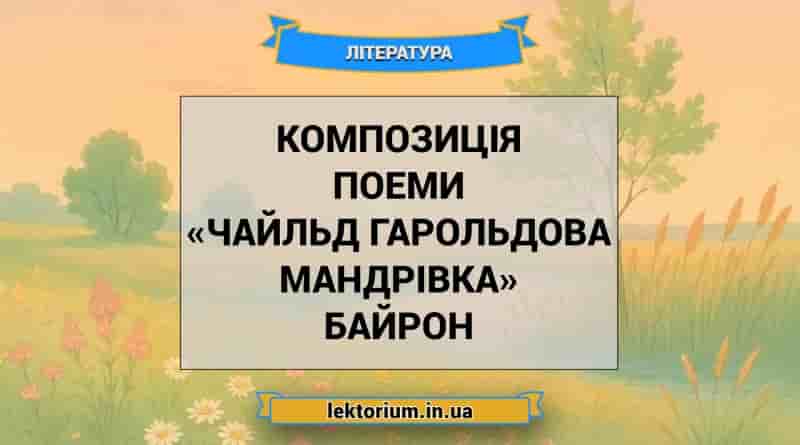 Композиція поеми «Чайльд Гарольдова мандрівка» Байрон