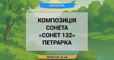 Композиція сонета «Сонет 132» Петрарка
