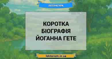 Коротка біографія Йоганна Гете