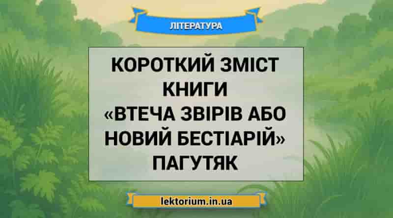Короткий зміст книги «Втеча звірів або Новий бестіарій» Пагутяк