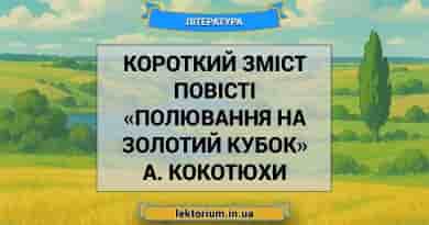Короткий зміст повісті «Полювання на Золотий Кубок» А. Кокотюхи
