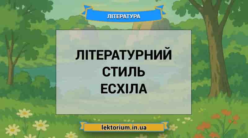 Літературний стиль Есхіла