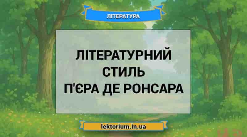 Літературний стиль П'єра де Ронсара