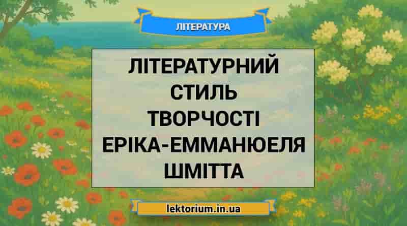 Літературний стиль творчості Еріка-Емманюеля Шмітта